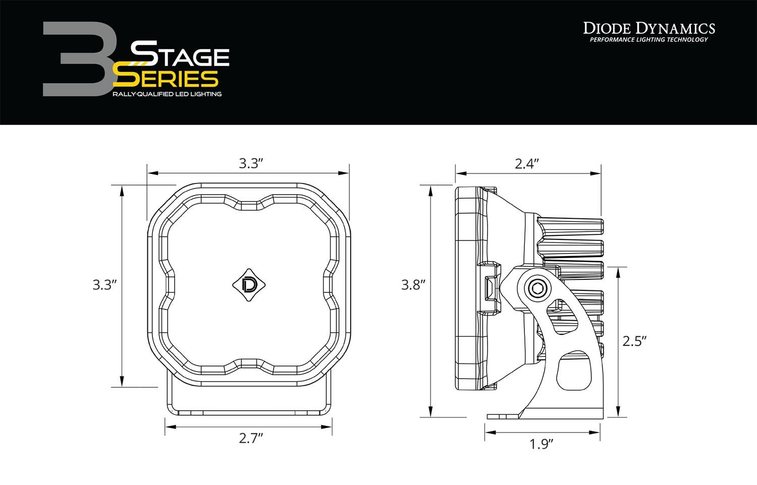 SS3 Pod - MAX - Square - White - Pair